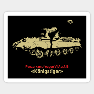 Silhouette of a German World War II Konigstiger tank Sticker